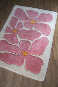 alfombra flores tufting personalizada hecha a mano