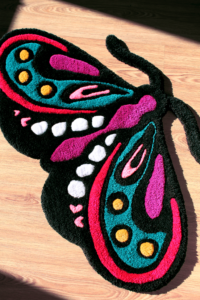 alfombra tufting personalizada mariposa