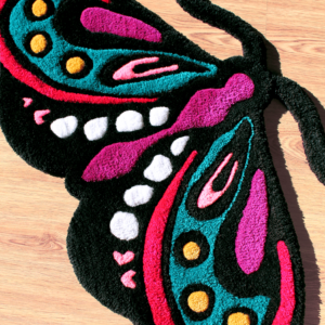 alfombra tufting personalizada mariposa