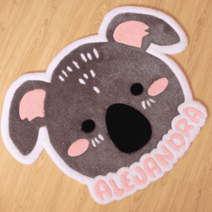 alfombra infantil personalizada koala con nombre personalizado